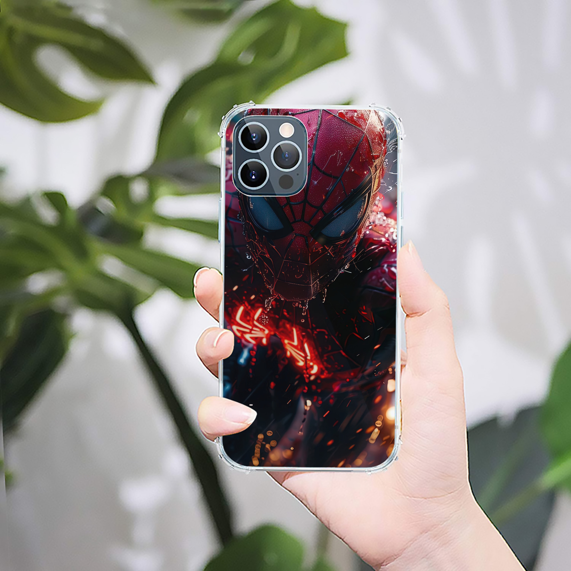 （画像用） Spider Man スパイダーマン 【iPhone 12シリーズ対応】透明スマホケース（クリアソフトケース）